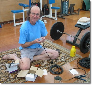 Jerry's an old hand at wiring cables