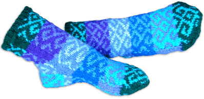 Turkish socks handknit by Jone.