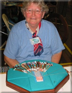 Val and her bobbin lace